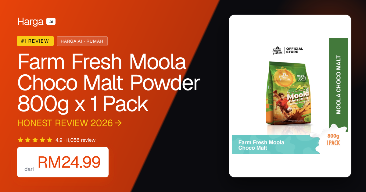 Farm Fresh Moola Choco Malt Powder 800g x 1 Pack review