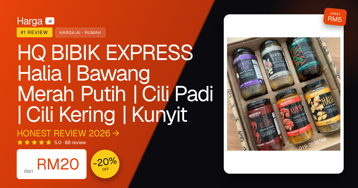 HQ BIBIK EXPRESS Halia | Bawang Merah Putih | Cili Padi | Cili Kering | Kunyit review