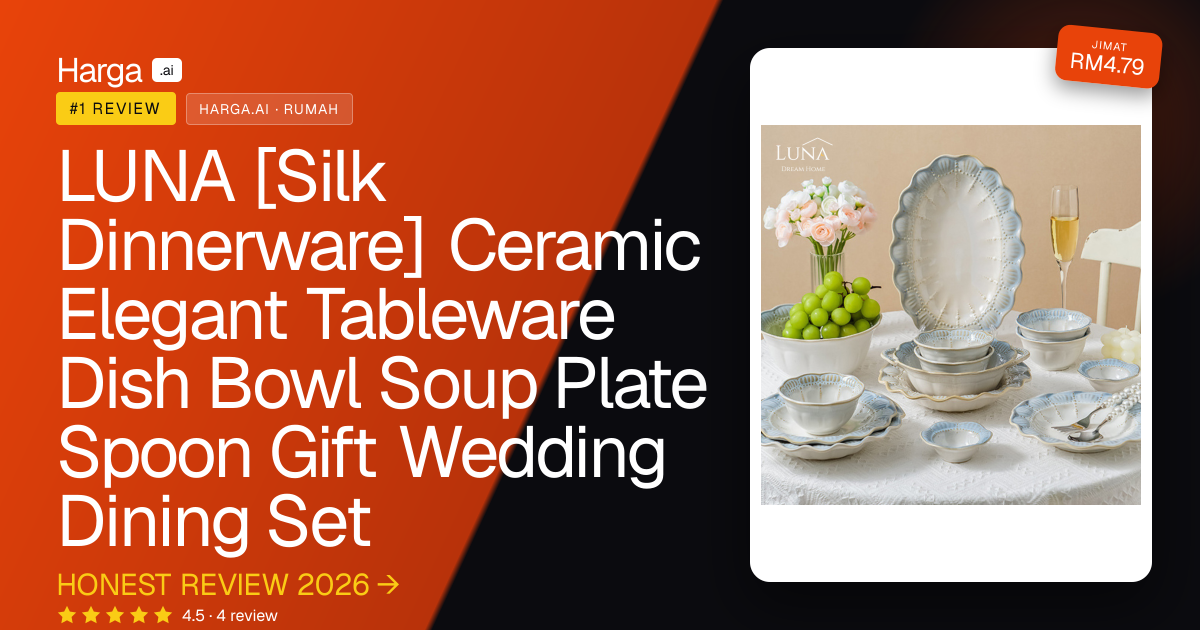 LUNA [Silk Dinnerware] Ceramic Elegant Tableware Dish Bowl Soup Plate Spoon Gift Wedding Dining Set review