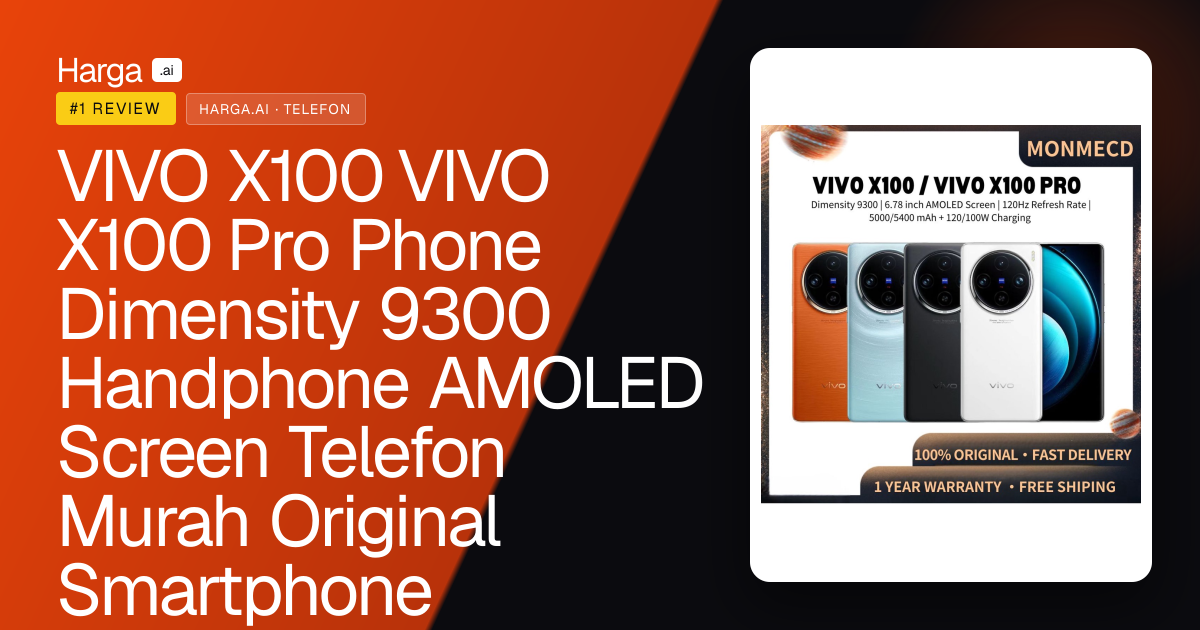 VIVO X100 VIVO X100 Pro Phone Dimensity 9300 Handphone AMOLED Screen Telefon Murah Original Smartphone 5400mAh Battery review