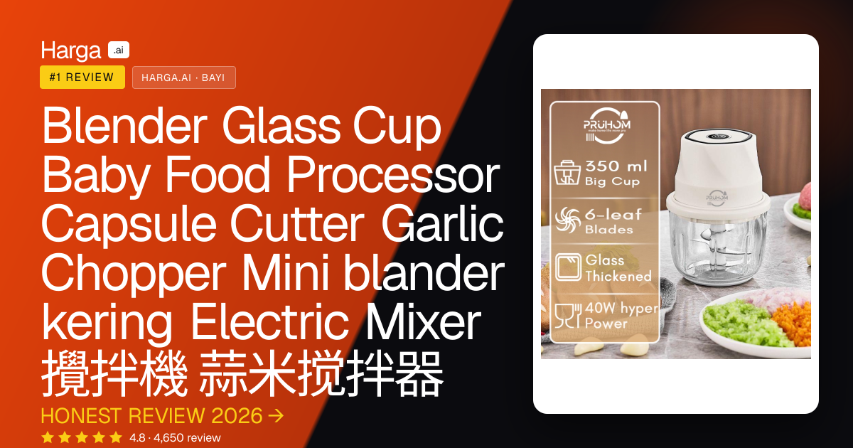 Blender Glass Cup Baby Food Processor Capsule Cutter Garlic Chopper  Mini blander kering Electric Mixer 攪拌機 蒜米搅拌器 review