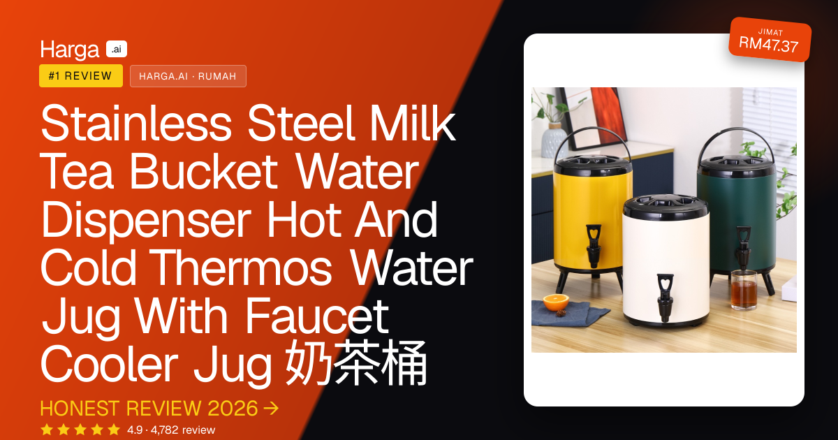 Stainless Steel Milk Tea Bucket Water Dispenser Hot And Cold Thermos Water Jug With Faucet Cooler Jug 奶茶桶 review