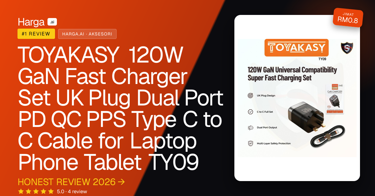 TOYAKASY 120W GaN Fast Charger Set UK Plug Dual Port PD QC PPS Type C to C Cable for Laptop Phone Tablet TY09 review