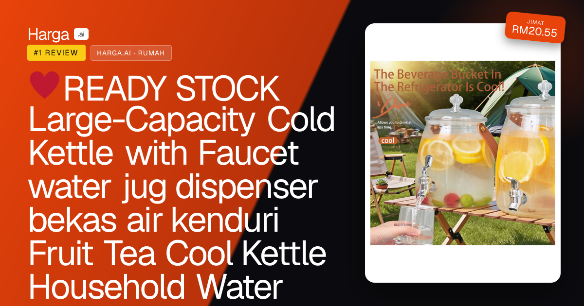 ♥READY STOCK Large-Capacity  Cold Kettle with Faucet water jug dispenser bekas air kenduri  Fruit Tea Cool Kettle Household Water Drink Bucket Ice Water Cup  Water Dispenser review