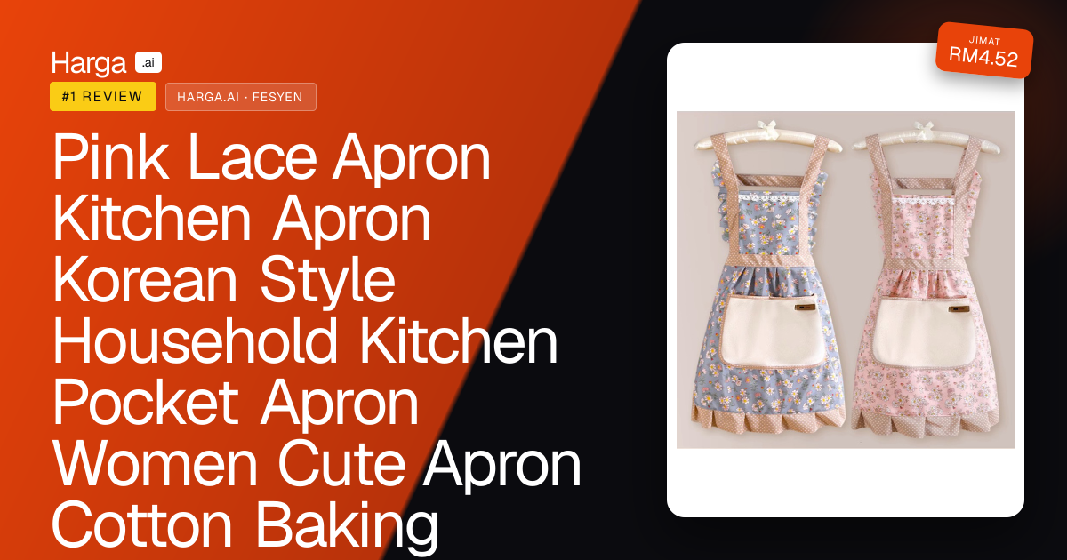 Pink Lace Apron Kitchen Apron Korean Style Household Kitchen Pocket Apron Women Cute Apron Cotton Baking Workwear review