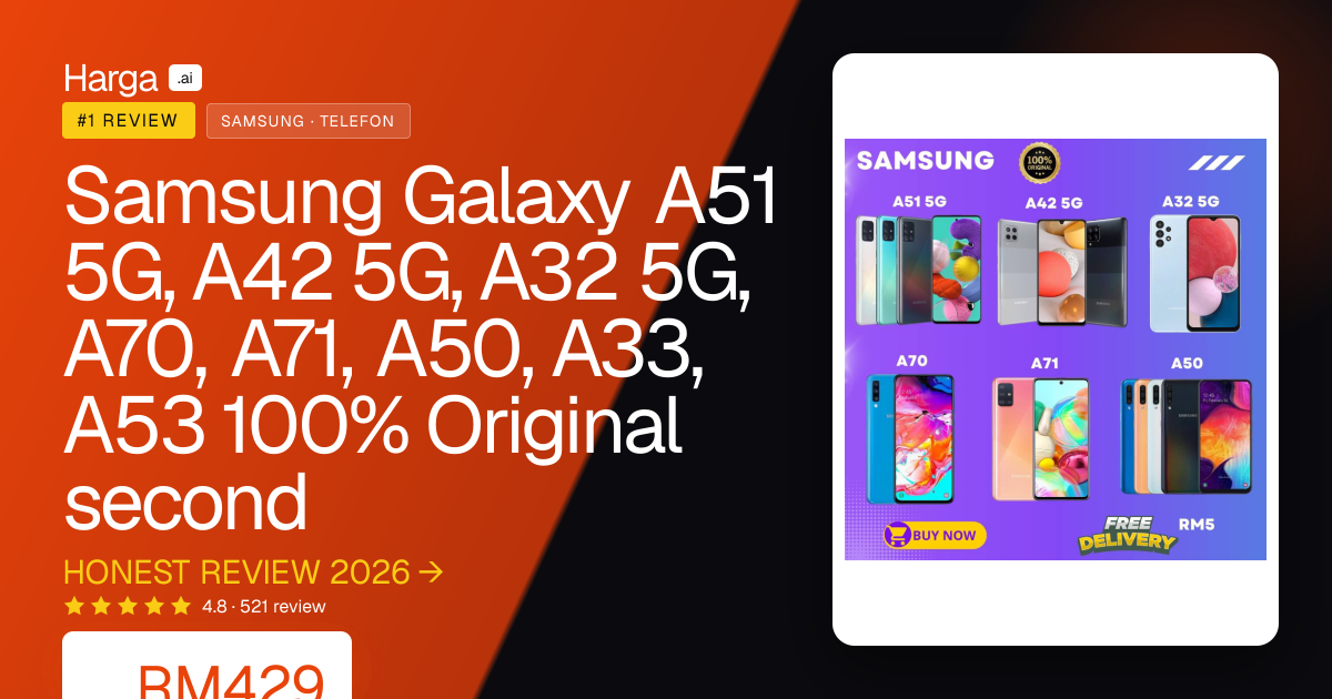 Samsung Galaxy A51 5G, A42 5G, A32 5G, A70, A71, A50, A33, A53  100% Original second review