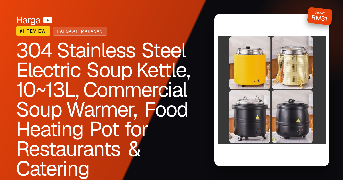 304 Stainless Steel Electric Soup Kettle, 10~13L, Commercial Soup Warmer, Food Heating Pot for Restaurants & Catering review