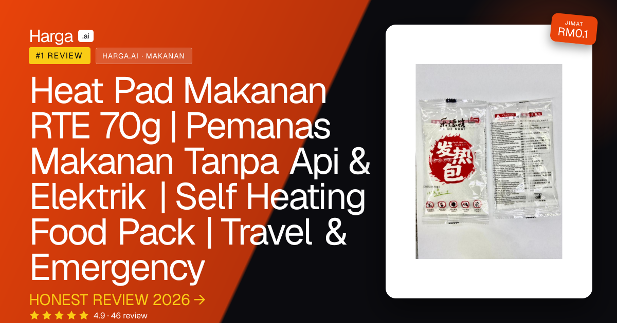 Heat Pad Makanan RTE 70g | Pemanas Makanan Tanpa Api & Elektrik | Self Heating Food Pack | Travel & Emergency review