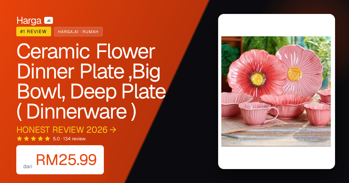 Ceramic Flower Dinner Plate ,Big Bowl, Deep Plate ( Dinnerware ) review