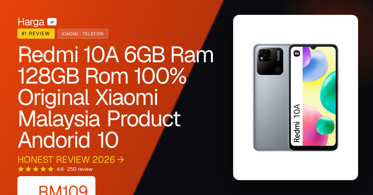 Redmi 10A 6GB Ram 128GB Rom 100% Original Xiaomi Malaysia Product Andorid 10 review