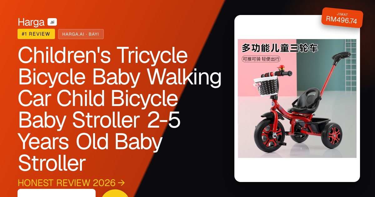 Children's Tricycle Bicycle Baby Walking Car Child Bicycle Baby Stroller 2-5 Years Old Baby Stroller review
