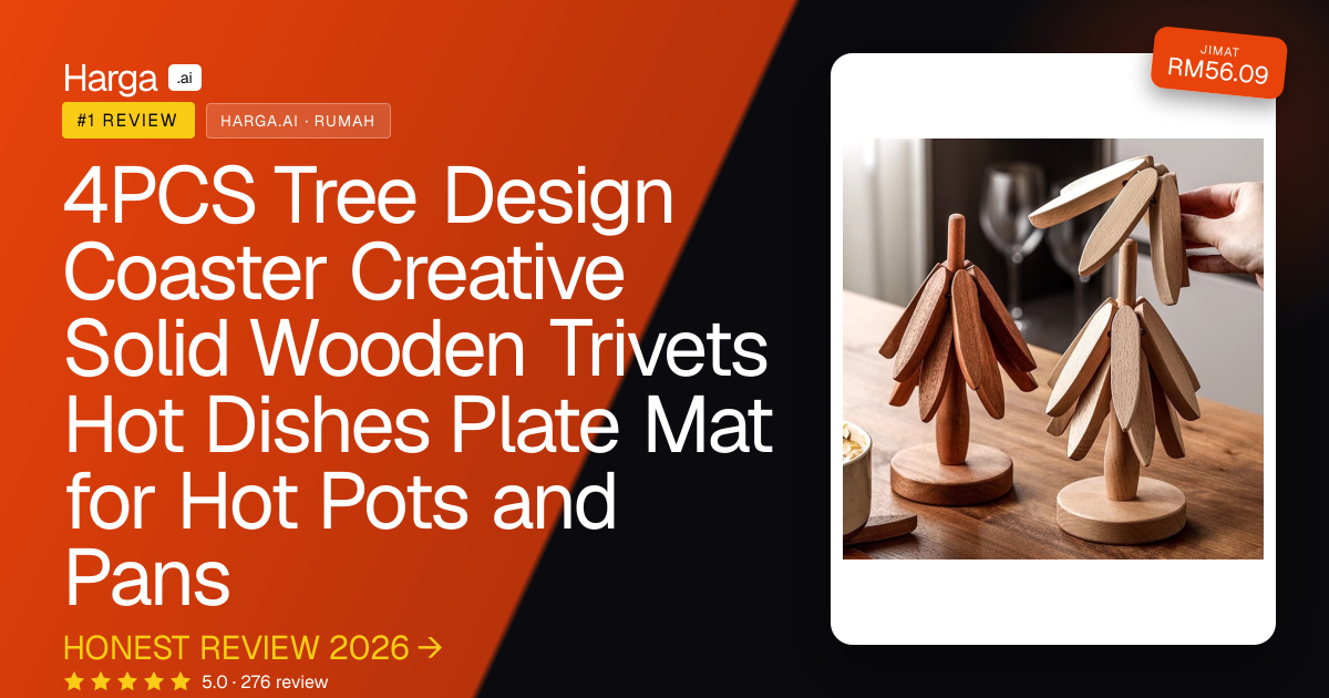 4PCS Tree Design Coaster Creative Solid Wooden Trivets Hot Dishes Plate Mat for Hot Pots and Pans review