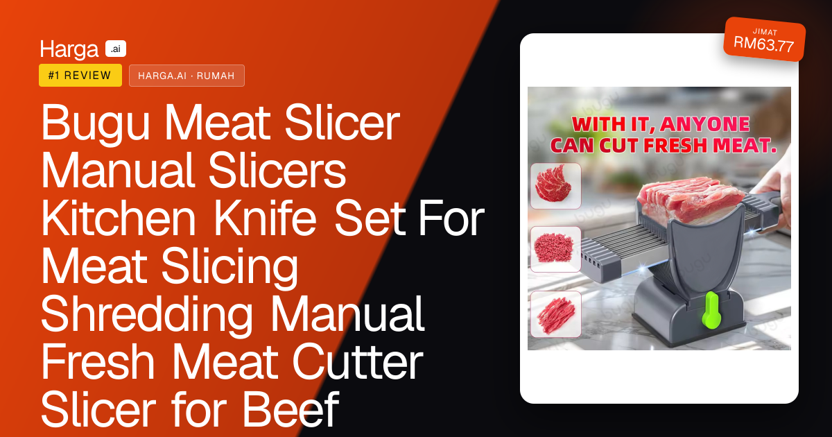 Bugu Meat Slicer Manual Slicers Kitchen Knife Set For Meat Slicing Shredding Manual Fresh Meat Cutter Slicer for Beef review