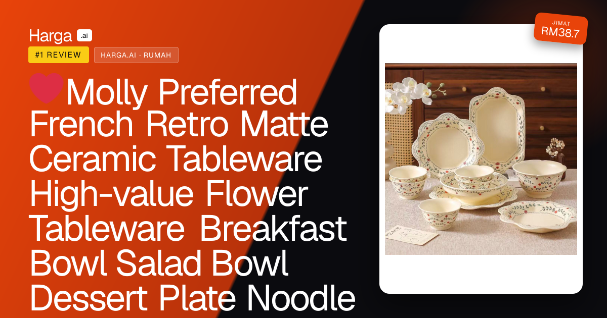 ❤Molly Preferred French Retro Matte Ceramic Tableware High-value Flower Tableware Breakfast Bowl Salad Bowl Dessert Plate Noodle Bowl Flower Bowl Microwave Available review