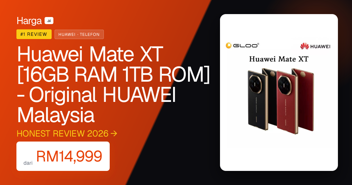 Huawei Mate XT [16GB RAM 1TB ROM] - Original HUAWEI Malaysia review
