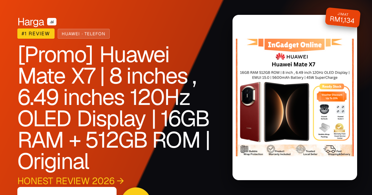 [Promo] Huawei Mate X7 | 8 inches , 6.49 inches 120Hz OLED Display | 16GB RAM + 512GB ROM | Original review