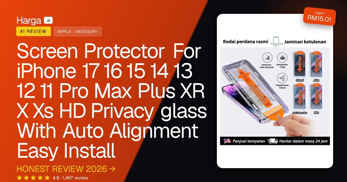 Screen Protector For iPhone 17 16 15 14 13 12 11 Pro Max Plus XR X Xs HD Privacy glass With Auto Alignment Easy Install review
