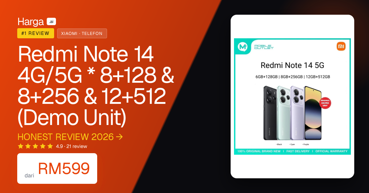Redmi Note 14 4G/5G * 8+128 & 8+256 & 12+512 (Demo Unit) review