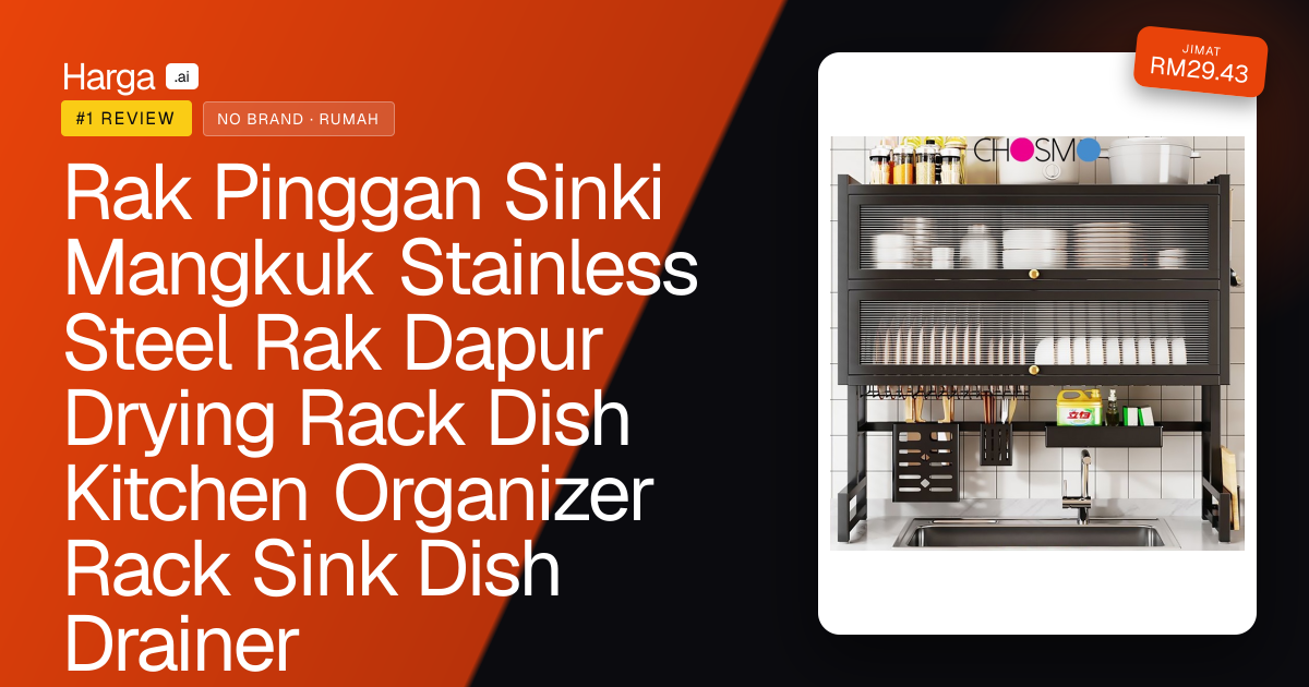 Rak Pinggan Sinki Mangkuk Stainless Steel Rak Dapur Drying Rack Dish Kitchen Organizer Rack Sink Dish Drainer review