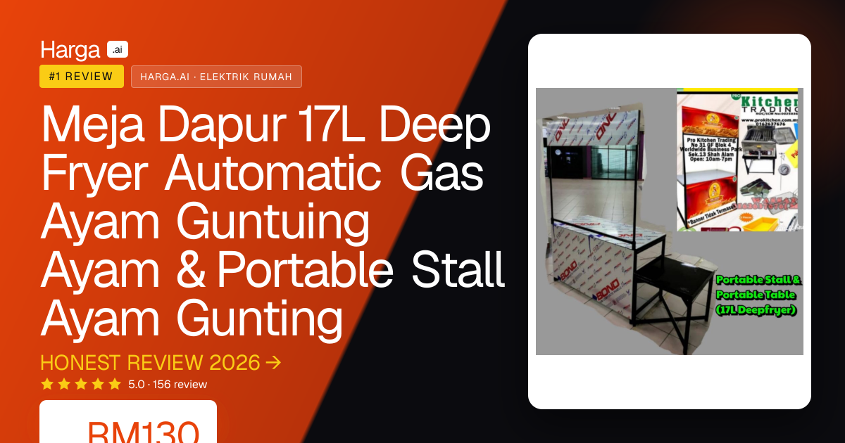 Meja Dapur 17L Deep Fryer Automatic Gas Ayam Guntuing Ayam & Portable Stall Ayam Gunting review