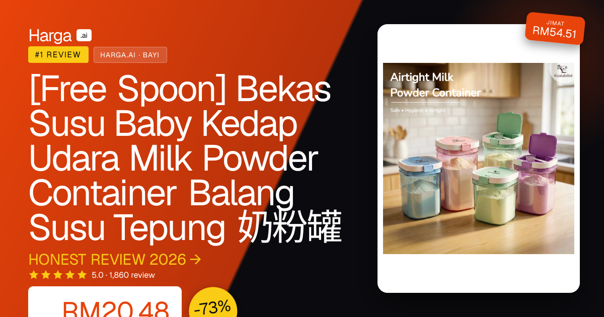 [Free Spoon] Bekas Susu Baby Kedap Udara Milk Powder Container Balang Susu Tepung 奶粉罐 review