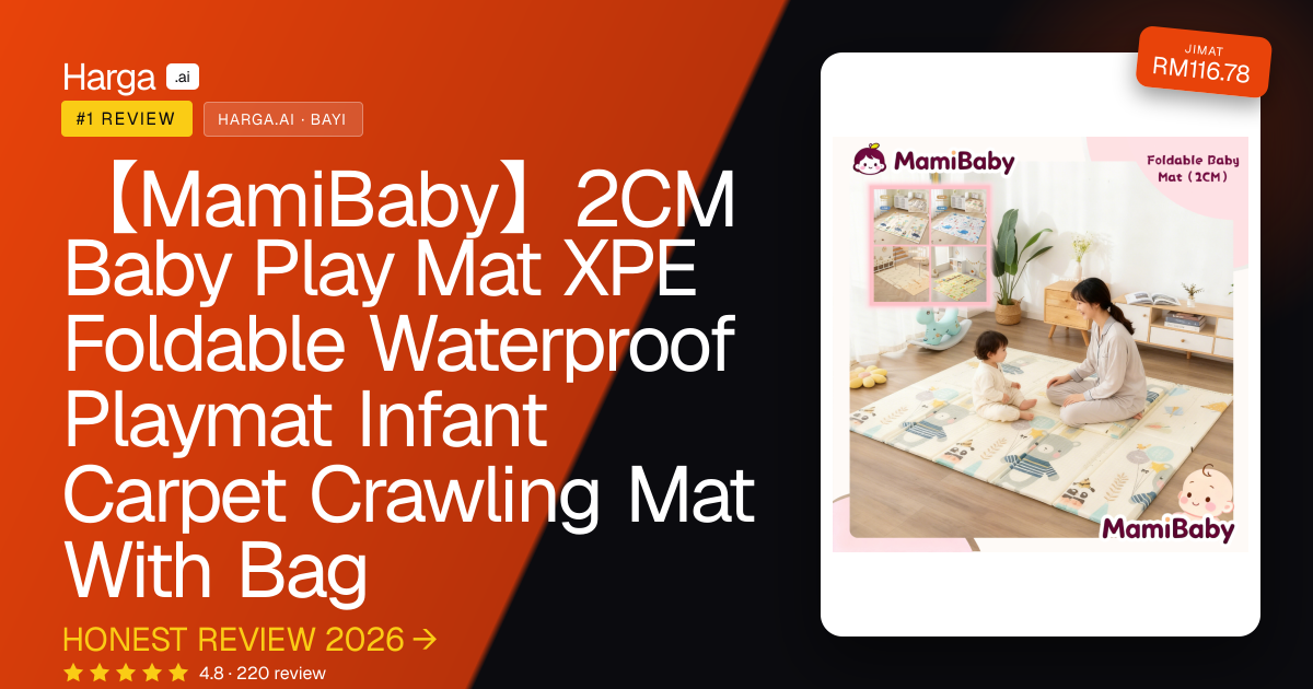 【MamiBaby】2CM Baby Play Mat XPE Foldable Waterproof Playmat Infant Carpet Crawling Mat With Bag review