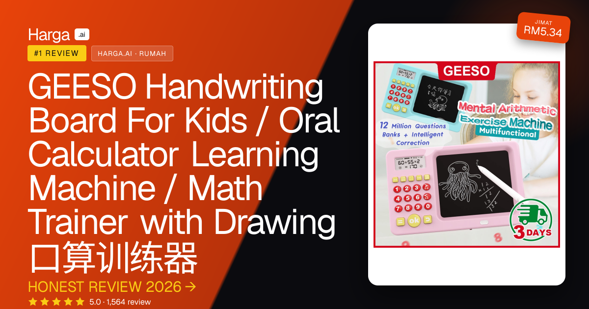 GEESO Handwriting Board For Kids / Oral Calculator Learning Machine / Math Trainer with Drawing 口算训练器 review