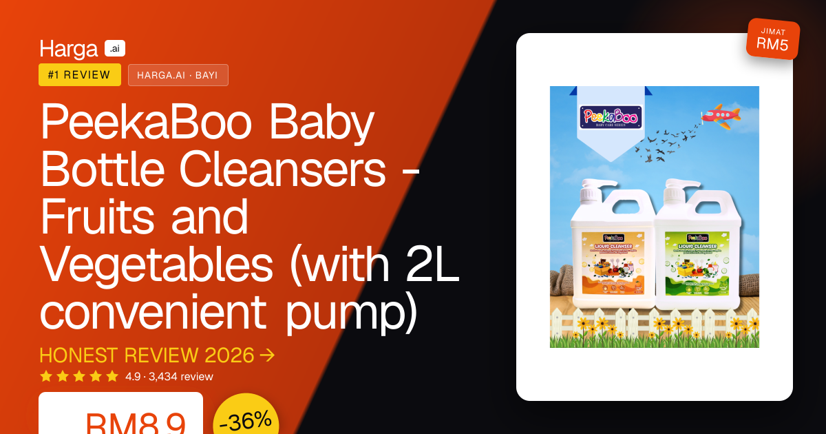 PeekaBoo Baby Bottle Cleansers - Fruits and Vegetables (with 2L convenient pump) review