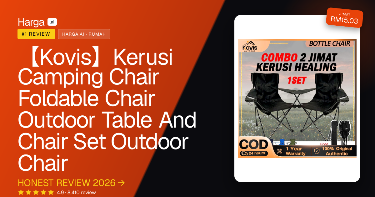 【Kovis】Kerusi Camping Chair Foldable Chair Outdoor Table And Chair Set Outdoor Chair review