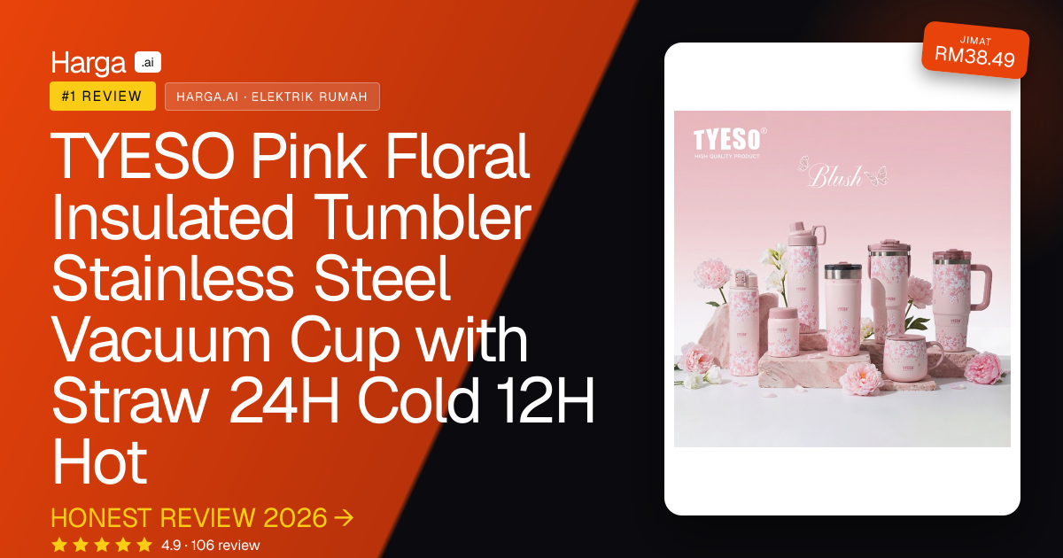 TYESO Pink Floral Insulated Tumbler Stainless Steel Vacuum Cup with Straw 24H Cold 12H Hot review