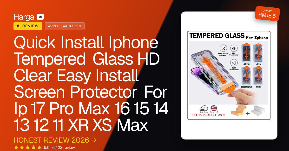 Quick Install Iphone Tempered Glass HD Clear Easy Install Screen Protector For Ip 17 Pro Max 16 15 14 13 12 11 XR XS Max review