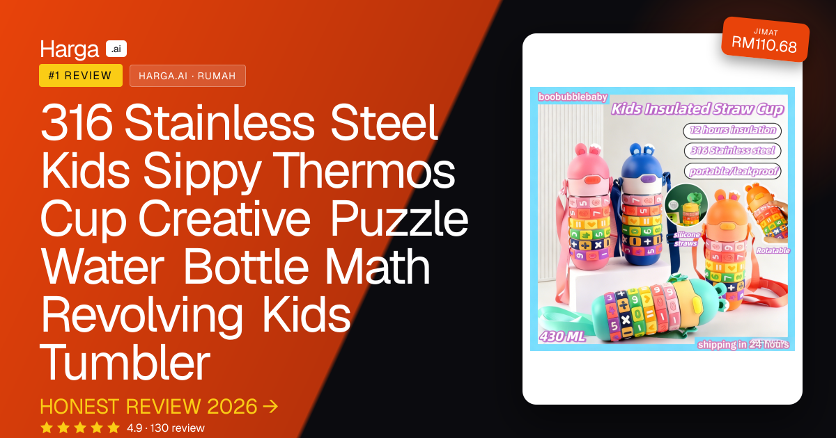 316 Stainless Steel Kids Sippy Thermos Cup Creative Puzzle Water Bottle Math Revolving Kids Tumbler review
