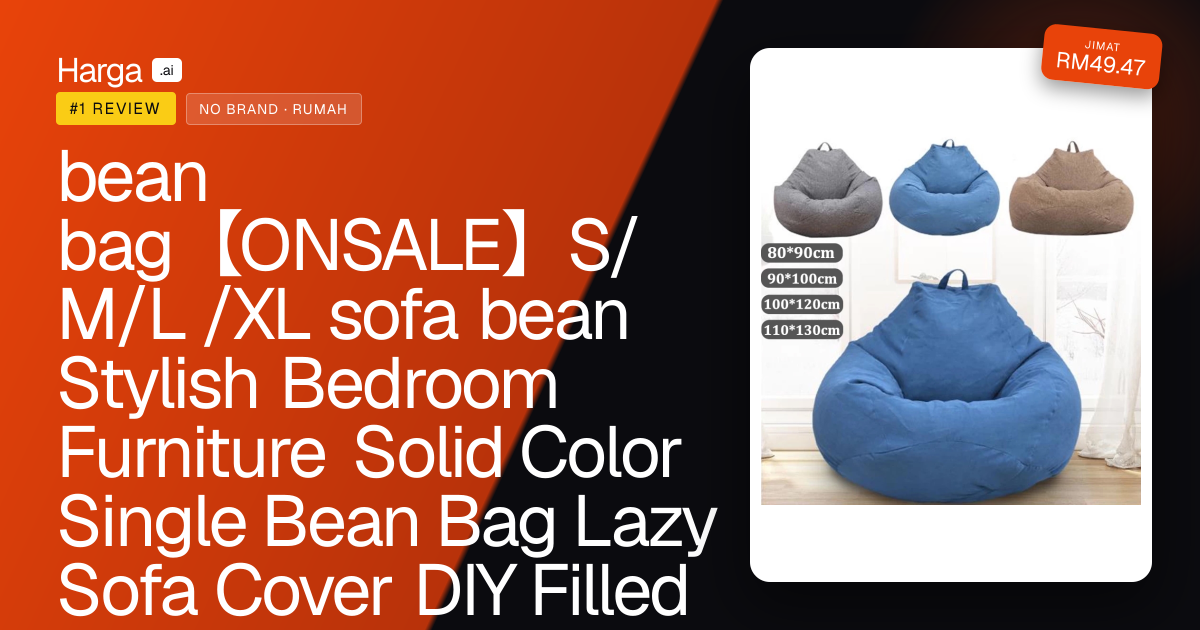 bean bag【ONSALE】S/M/L /XL sofa bean Stylish Bedroom Furniture Solid Color Single Bean Bag Lazy Sofa Cover DIY Filled Inside (No Filling) review