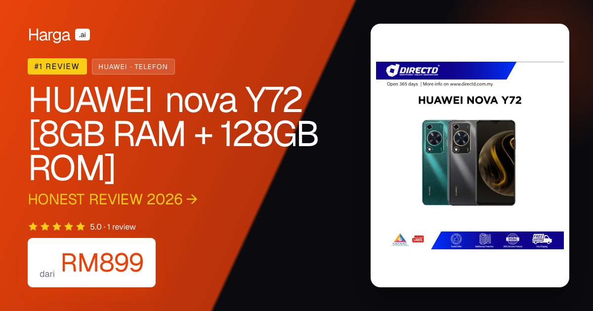 HUAWEI nova Y72 [8GB RAM + 128GB ROM] review