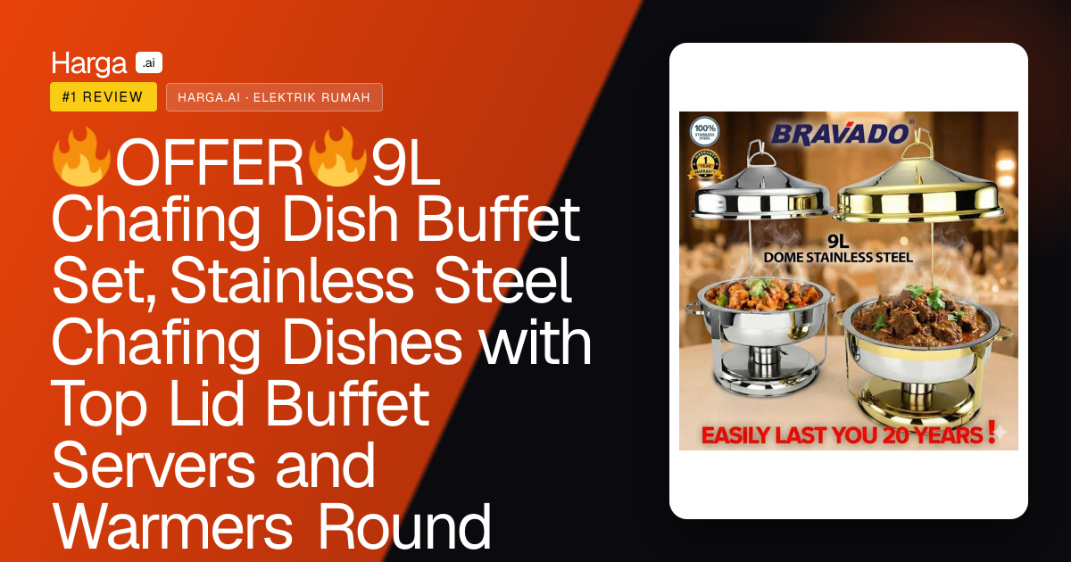 🔥OFFER🔥9L Chafing Dish Buffet Set, Stainless Steel Chafing Dishes with Top Lid Buffet Servers and Warmers Round Catering review