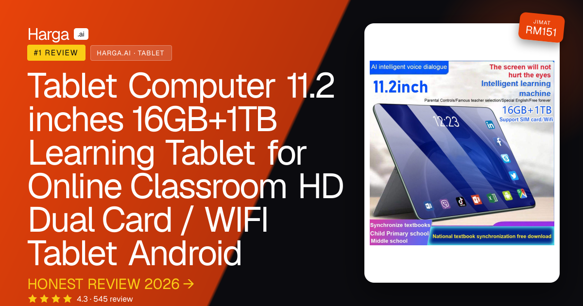 Tablet Computer 11.2 inches 16GB+1TB Learning Tablet for Online Classroom HD Dual Card / WIFI Tablet Android review