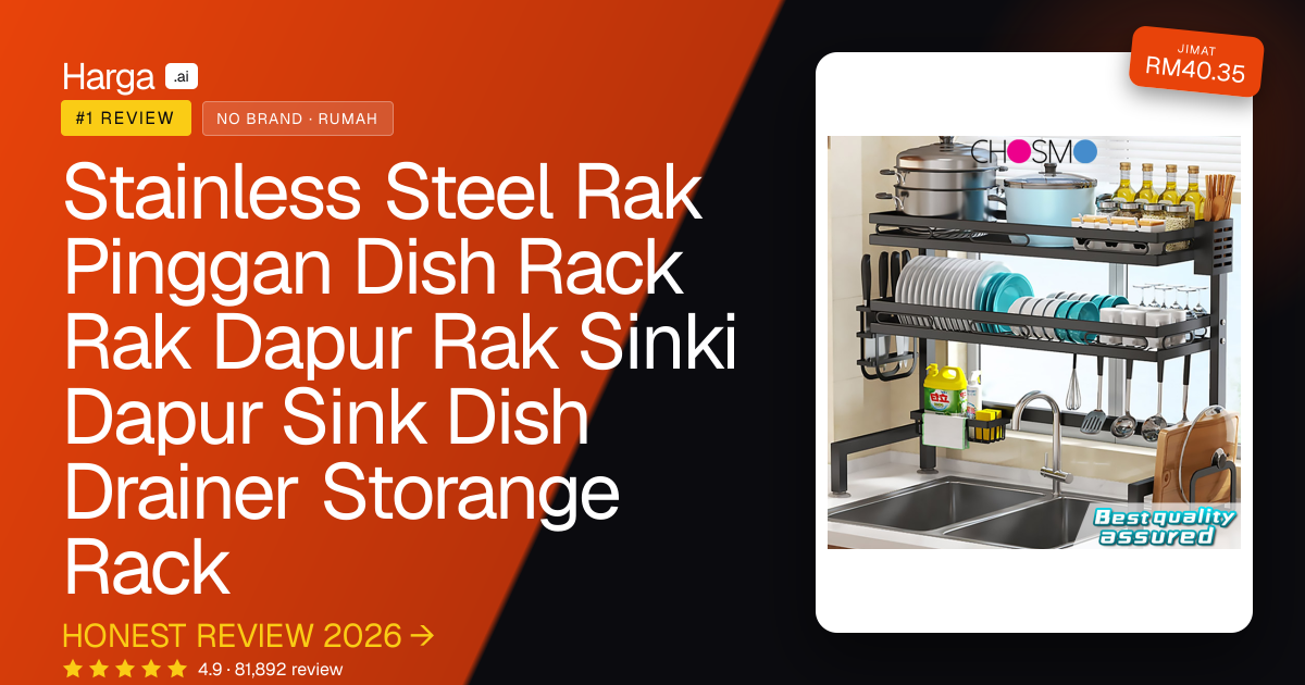 Stainless Steel Rak Pinggan Dish Rack Rak Dapur Rak Sinki Dapur Sink Dish Drainer Storange Rack review