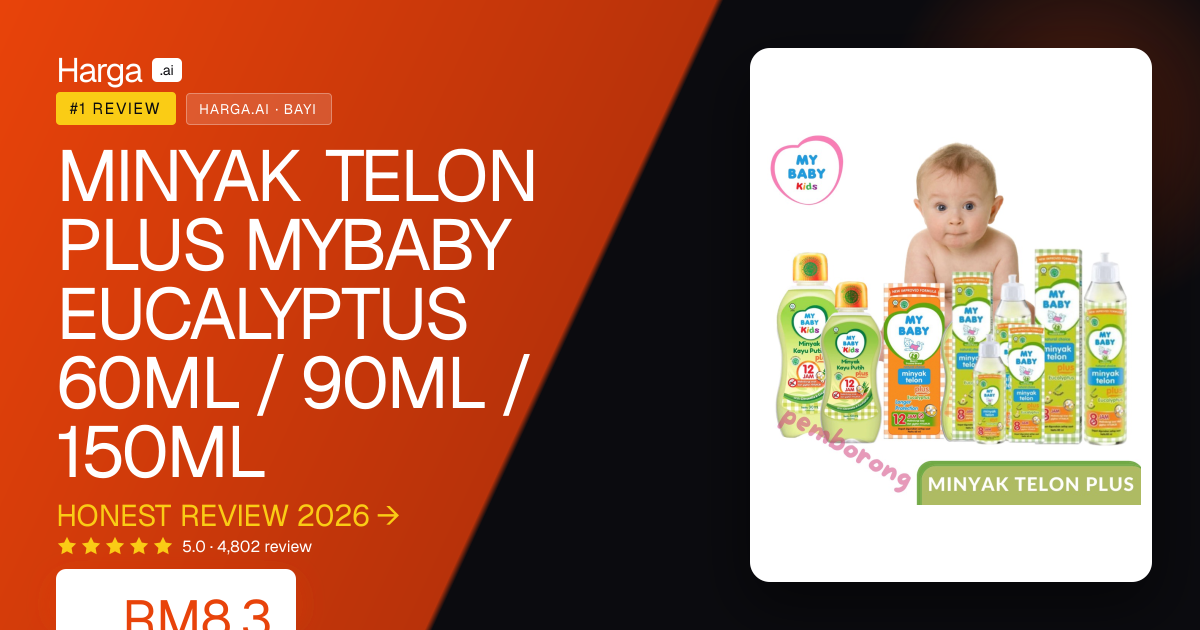 MINYAK TELON PLUS MYBABY EUCALYPTUS 60ML / 90ML / 150ML review