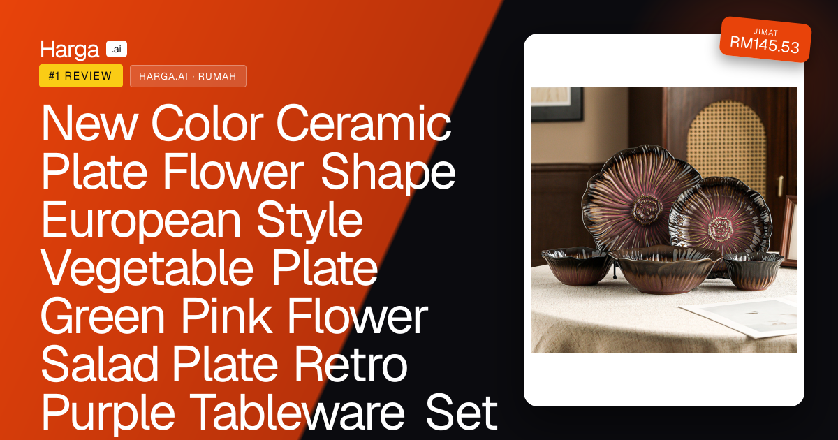 New Color Ceramic Plate Flower Shape European Style Vegetable Plate Green Pink Flower Salad Plate Retro Purple Tableware Set Dishwasher/Microwave P1120 review