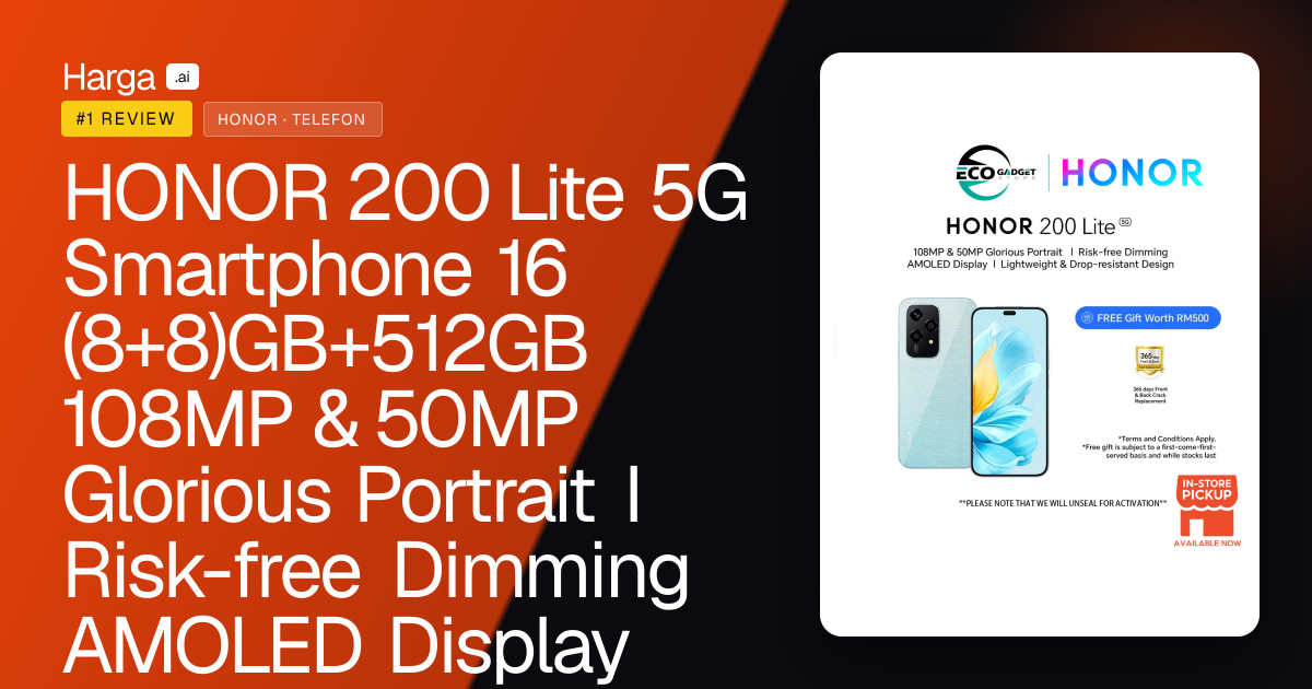 HONOR 200 Lite 5G Smartphone 16 (8+8)GB+512GB 108MP & 50MP Glorious Portrait I Risk-free Dimming AMOLED Display review