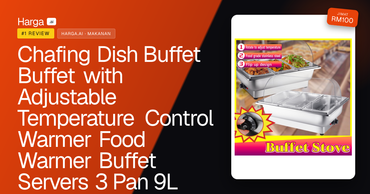 Chafing Dish Buffet Buffet with Adjustable Temperature Control Warmer Food Warmer Buffet Servers 3 Pan 9L Buffet Stove review