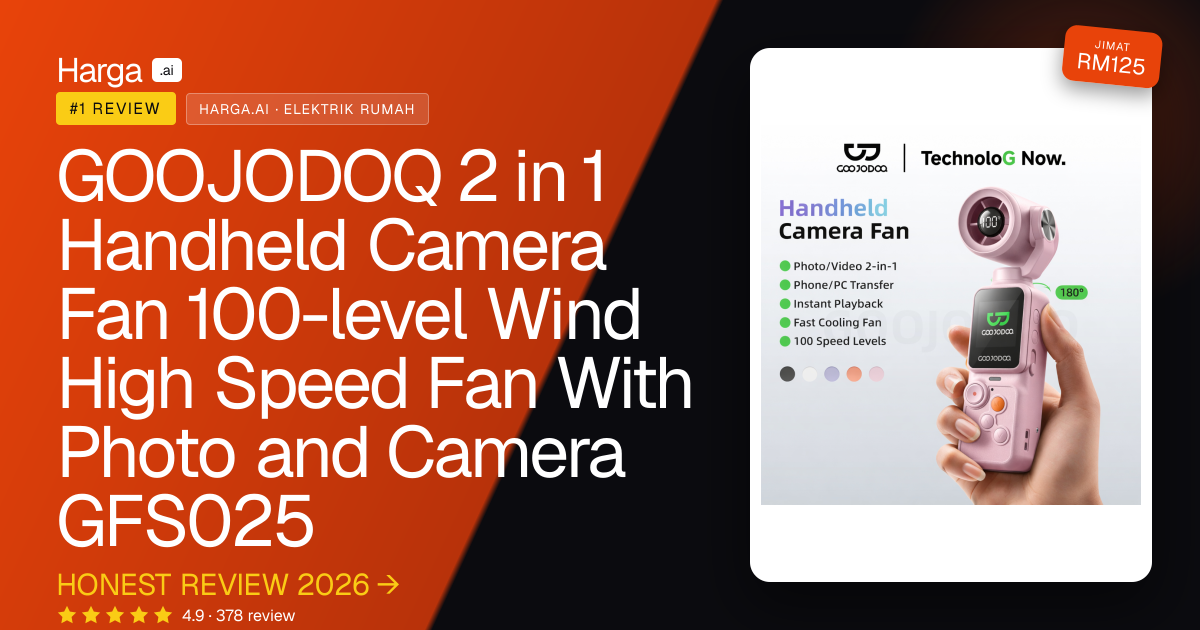 GOOJODOQ  2 in 1 Handheld Camera Fan 100-level Wind High Speed Fan With Photo and Camera GFS025 review