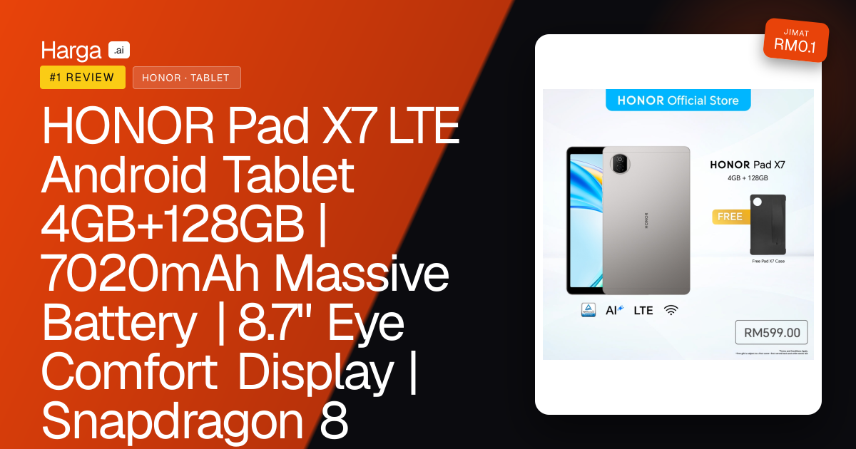 HONOR Pad X7 LTE Android Tablet 4GB+128GB | 7020mAh Massive Battery | 8.7" Eye Comfort Display | Snapdragon 8 review