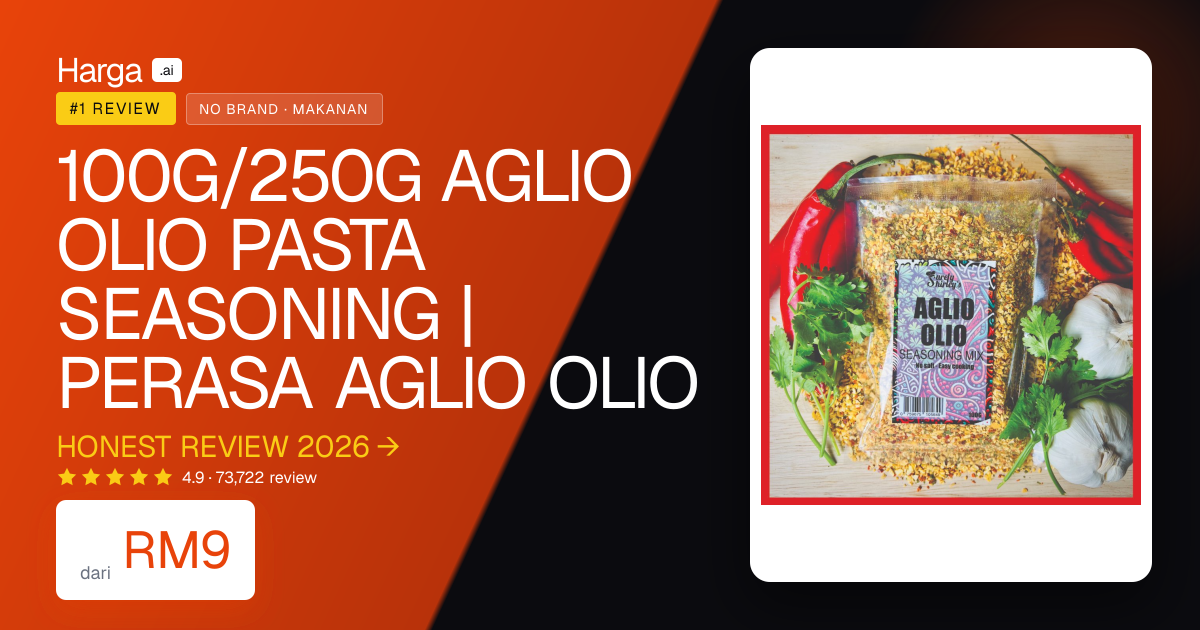 100G/250G AGLIO OLIO PASTA SEASONING | PERASA AGLIO OLIO review