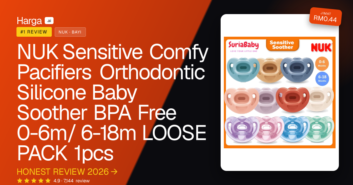 NUK Sensitive Comfy Pacifiers Orthodontic Silicone Baby Soother BPA Free 0-6m/ 6-18m LOOSE PACK 1pcs review
