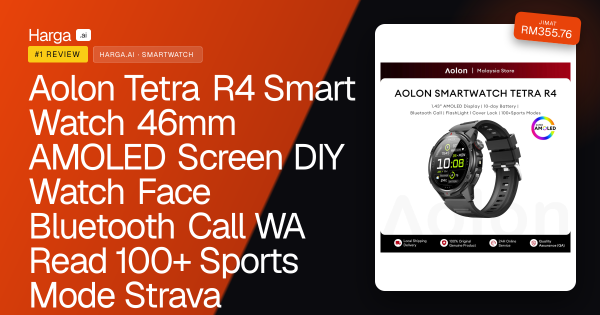 Aolon Tetra R4 Smart Watch 46mm AMOLED Screen DIY Watch Face Bluetooth Call WA Read 100+ Sports Mode Strava Smartwatch review
