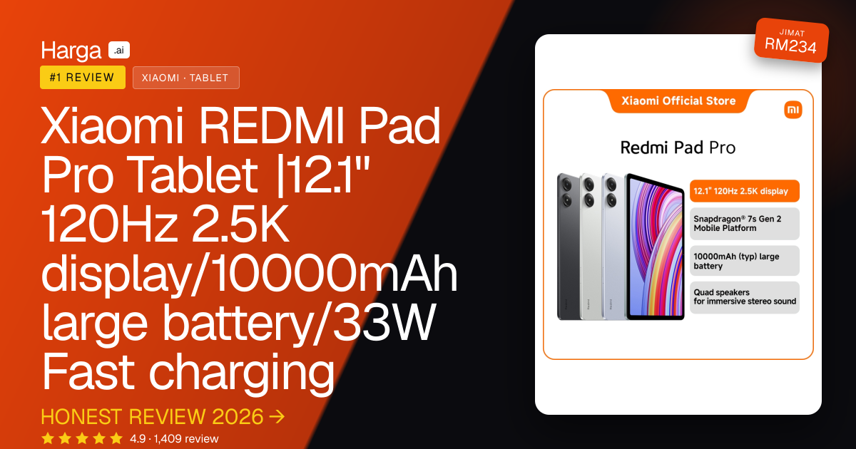 Xiaomi REDMI Pad Pro Tablet |12.1" 120Hz 2.5K display/10000mAh large battery/33W Fast charging review