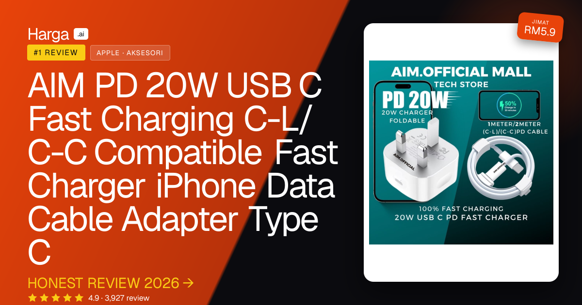 AIM PD 20W USB C Fast Charging C-L/ C-C Compatible Fast Charger iPhone Data Cable Adapter Type C review