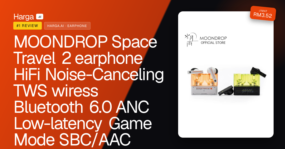 MOONDROP Space Travel 2 earphone HiFi Noise-Canceling TWS wiress Bluetooth 6.0 ANC Low-latency Game Mode SBC/AAC review
