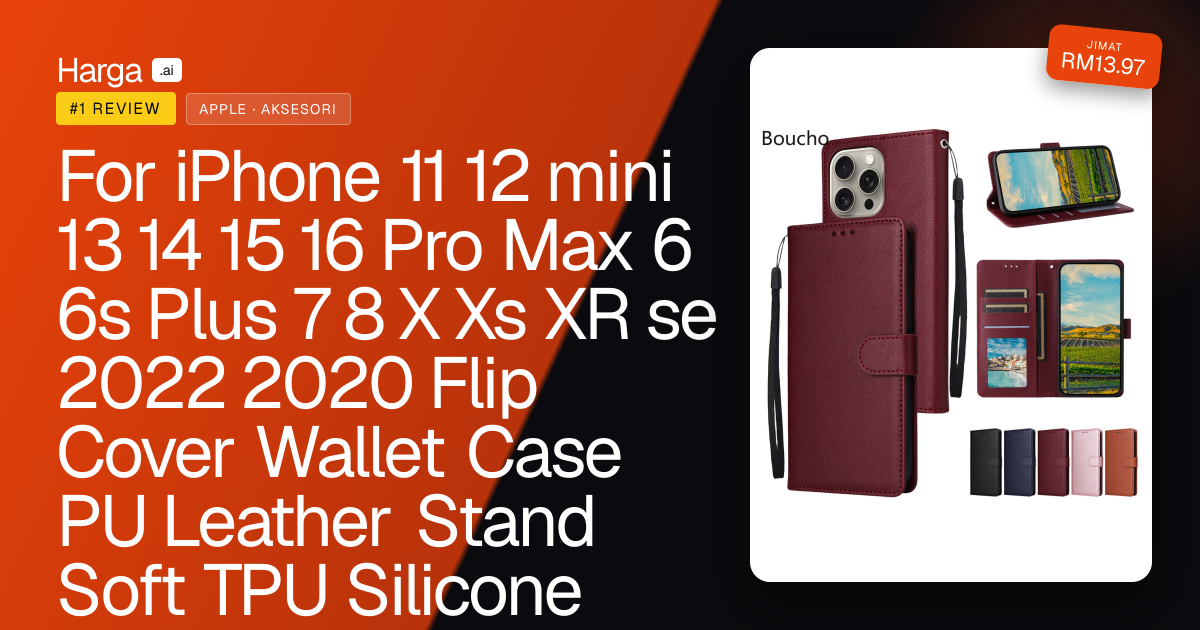 For iPhone 11 12 mini 13 14 15 16 Pro Max 6 6s Plus 7 8 X Xs XR se 2022 2020 Flip Cover Wallet Case PU Leather Stand Soft TPU Silicone Bumper With Card Slots Pocket review